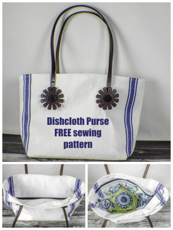 How to make a Dishcloth Purse / Handbag - FREE pattern