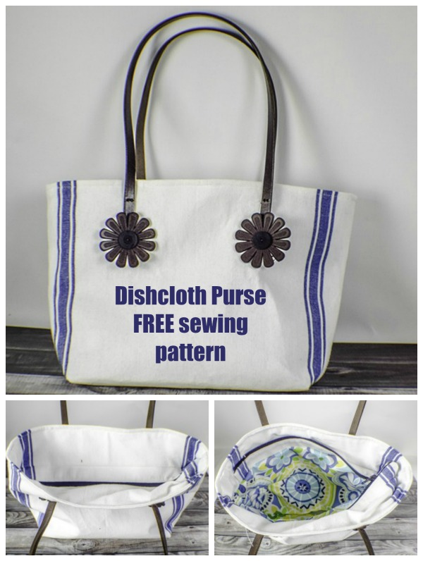 How to make a Dishcloth Purse / Handbag - FREE pattern - Sew Modern Bags