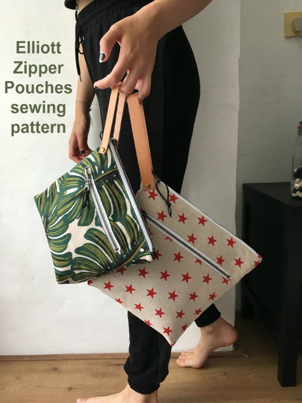 With your pdf pattern, you get to make your Elliott Zipper Pouches in any of three sizes - small, medium and large. The shape of the pouches is taller than your typical pouch meaning they are able to store even more items than normal.