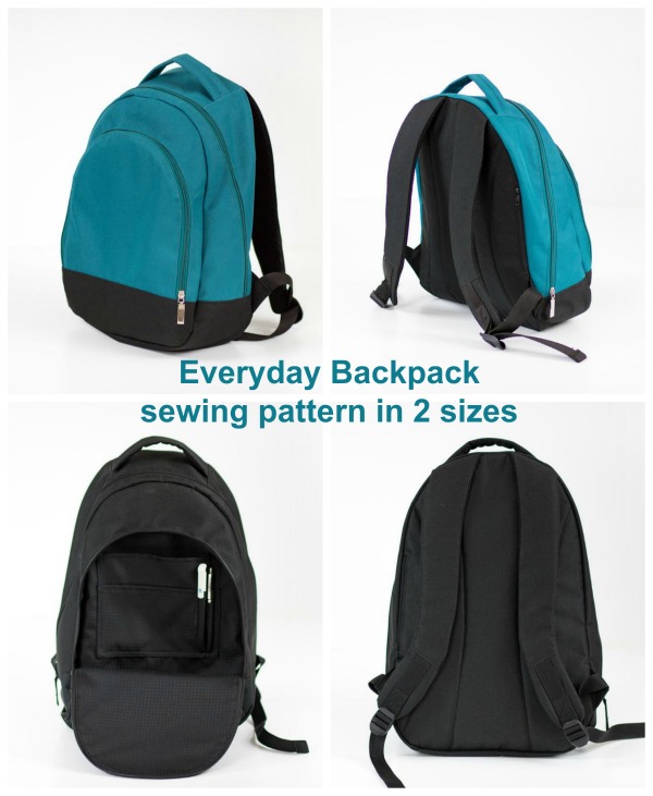 With this excellent digital pattern and tutorial, you will learn how to sew Everyday Backpacks for the whole family. This slightly sporty backpack is very versatile and will be perfect for girls, boys, men and women. As a great bonus, the Everyday Backpack comes in two sizes medium and large. The backpack is neatly finished and fully lined. It's functional but not too big and perfect for everyday situations.