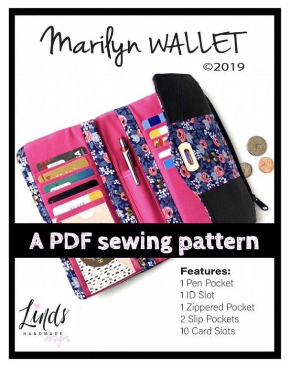 Marilyn Trifold Wallet pattern Sew Modern Bags