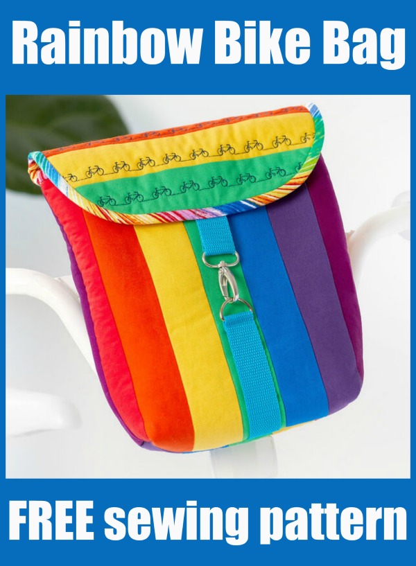 Rainbow bike bag free pattern