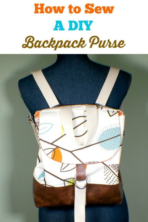 DIY Backpack Purse Free sewing pattern Sew Modern Bags