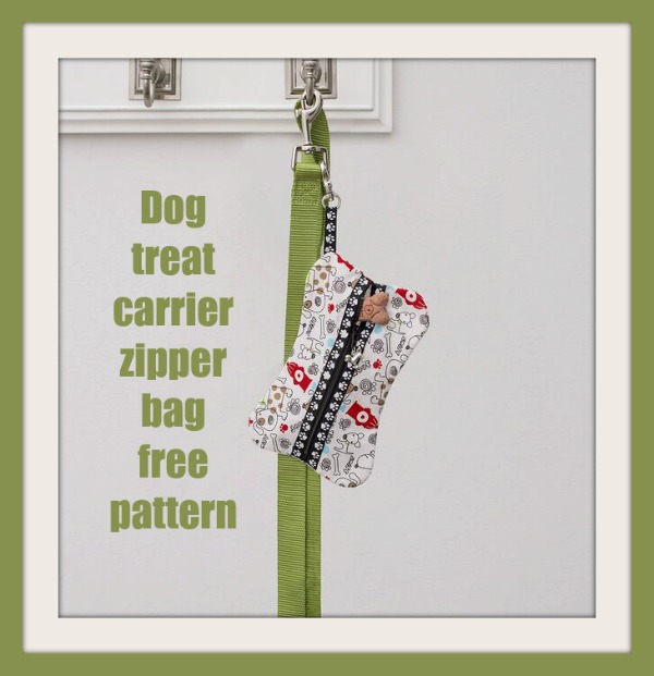 Dog treat carrier zipper bag free pattern