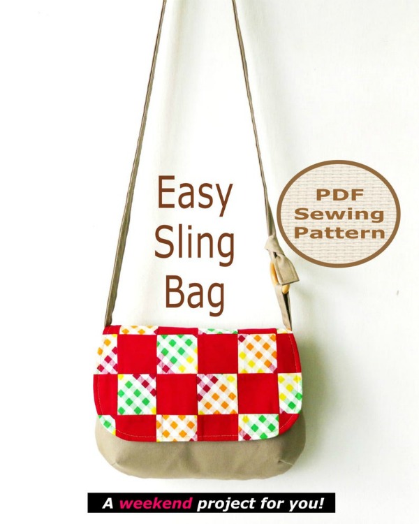 Easy Beginner Sling Bag sewing pattern Sew Modern Bags