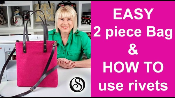 Easy Two Piece Bag and How to apply rivets FREE video tutorial