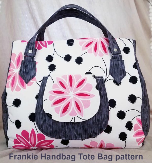 This awesome designer has created an easy-to-sew digital pattern for this spacious handbag tote. This everyday essential bag includes a patch pocket, a phone pocket and a zippered pocket, as well as a long removable strap. 