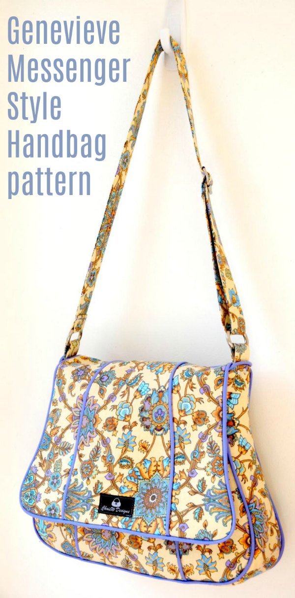 This is the digital pattern for the Genevieve Messenger Style Handbag which comes with instructions to make three versions. You can choose from Plain with no piping, Regular flap with piping or Shaped flap, or make all three.