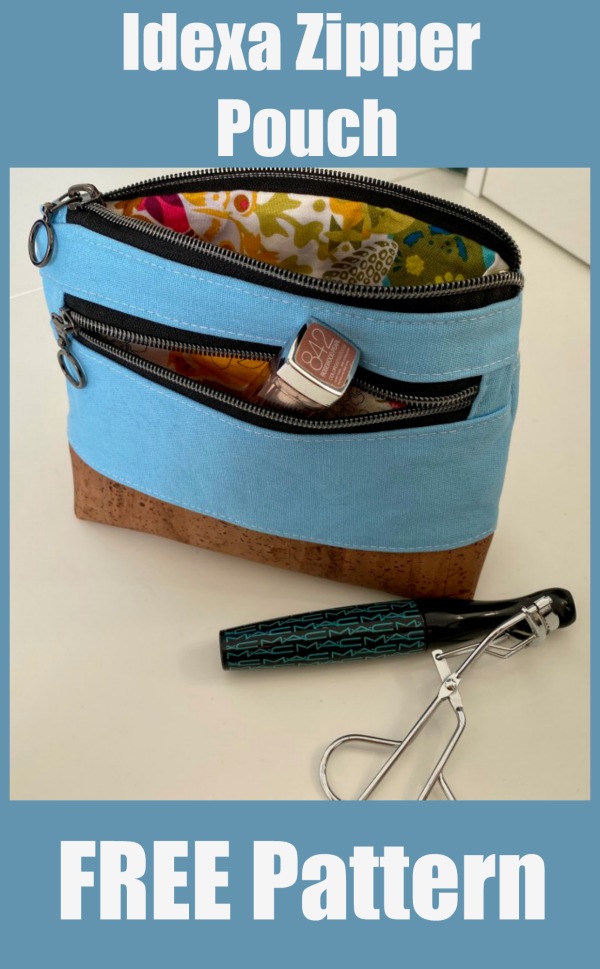 Idexa Zipper Pouch FREE sewing pattern