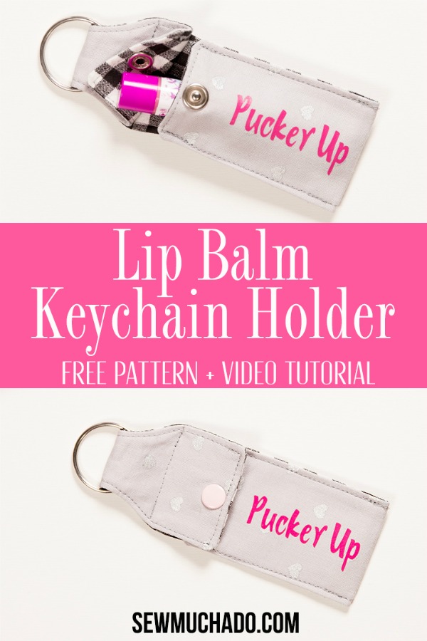 Lip Balm Keychain Holder free pattern & video tutorial