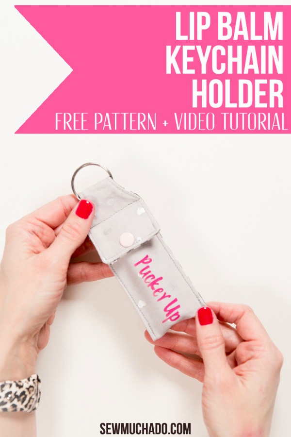 Lip Balm Keychain Holder free pattern & video tutorial