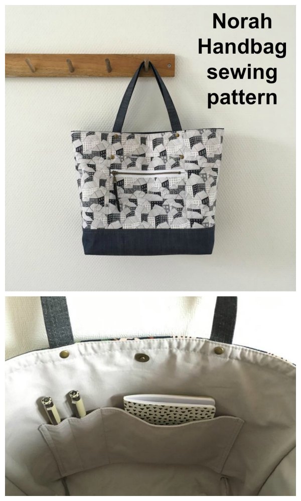 With the Norah Handbag digital pattern, as an advanced beginner sewer, you can create your own beautiful everyday purse.