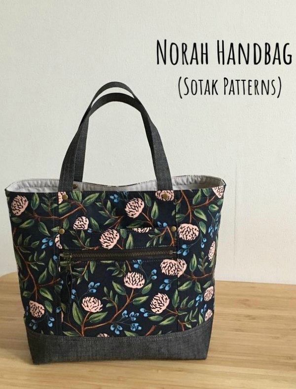 With the Norah Handbag digital pattern, as an advanced beginner sewer, you can create your own beautiful everyday purse.