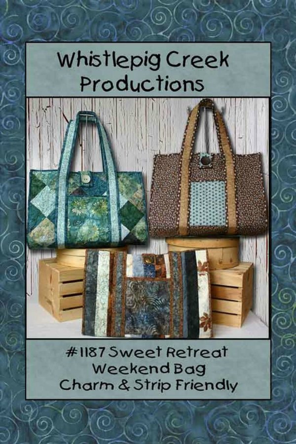 Three tote bags from a sewing pattern