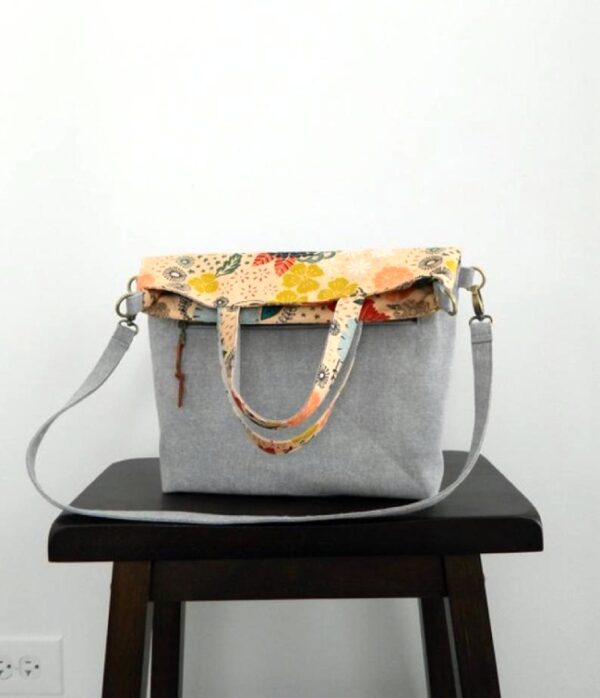 Megan Foldover Tote Bag - Sew Modern Bags