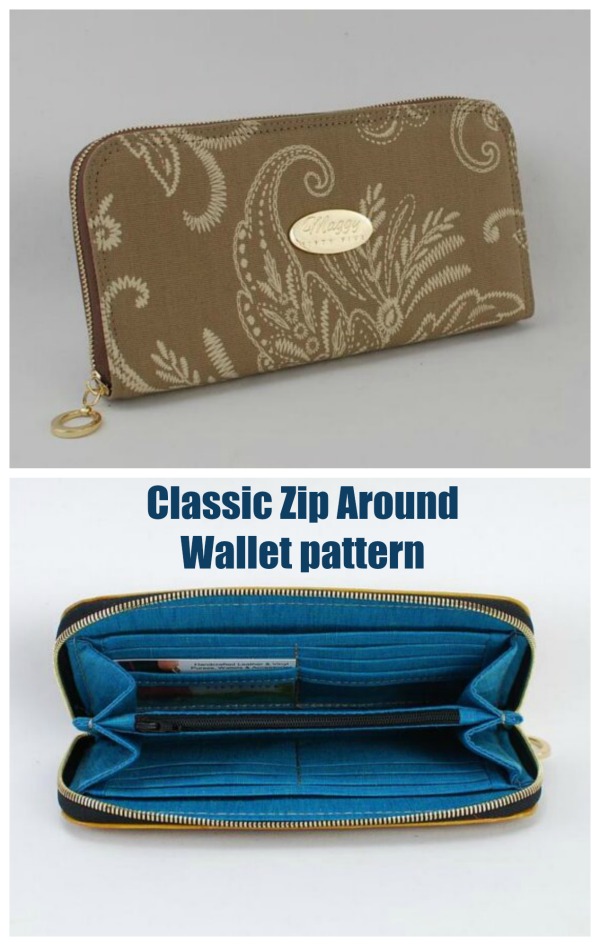 Classic Zip Around Wallet sewing pattern (with videos) - Sew