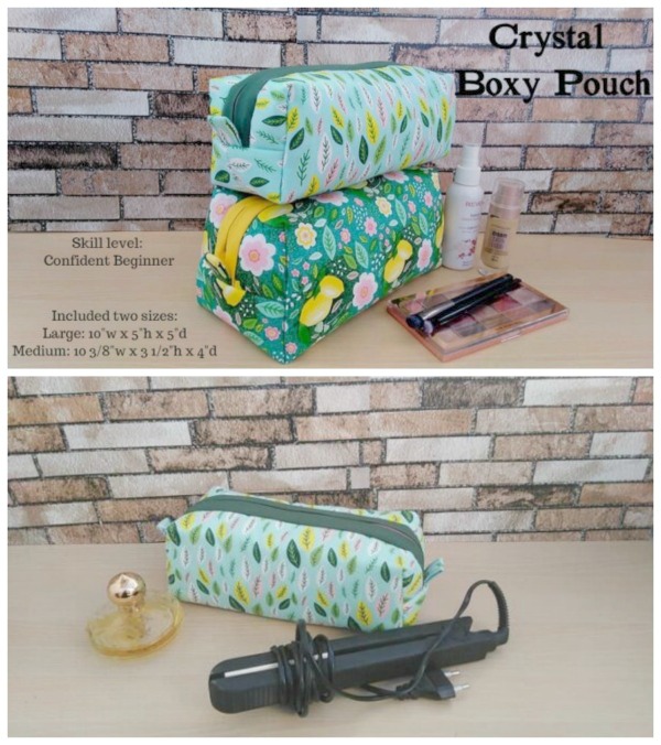 Crystal Boxy Pouch sewing pattern