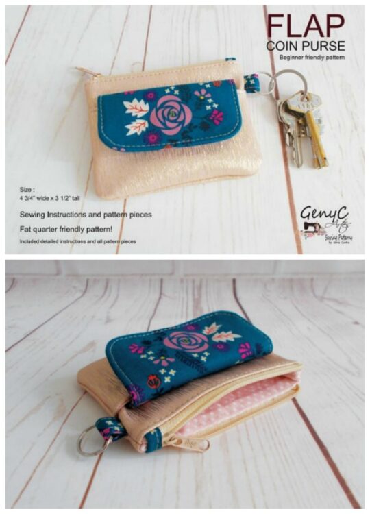 Flap Coin Purse pattern - Sew Modern Bags