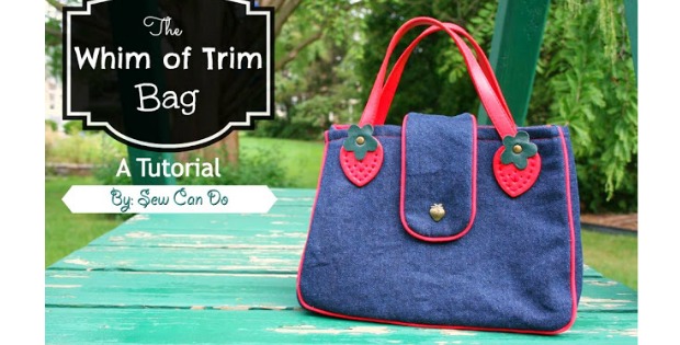 The Whim Of Trim Handbag free pattern - Sew Modern Bags