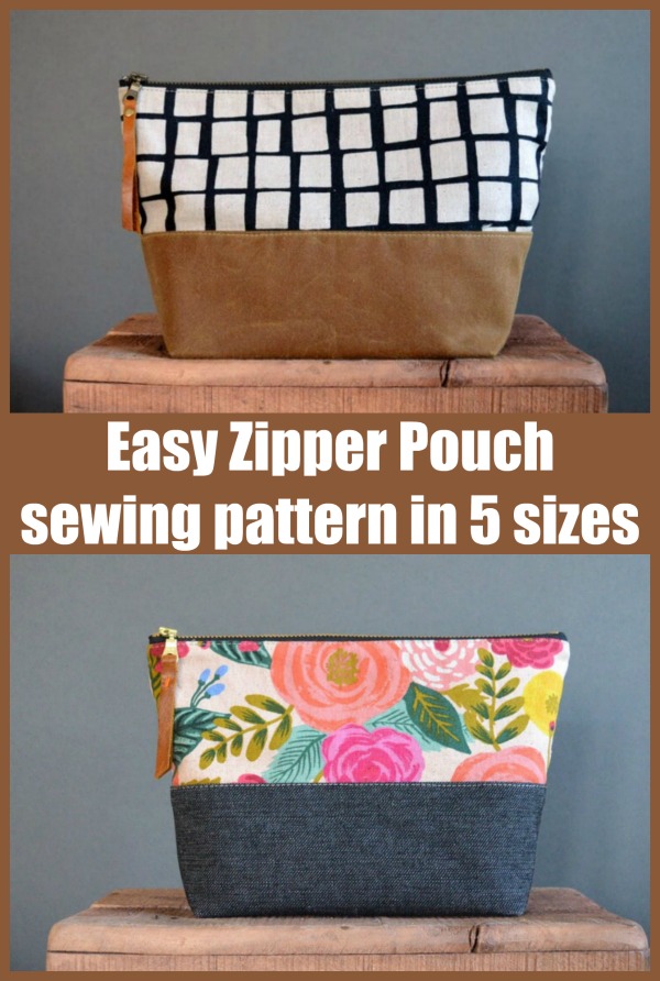 Box Zipper Pouch Tutorial with Strap - Beginner Sewing Pattern