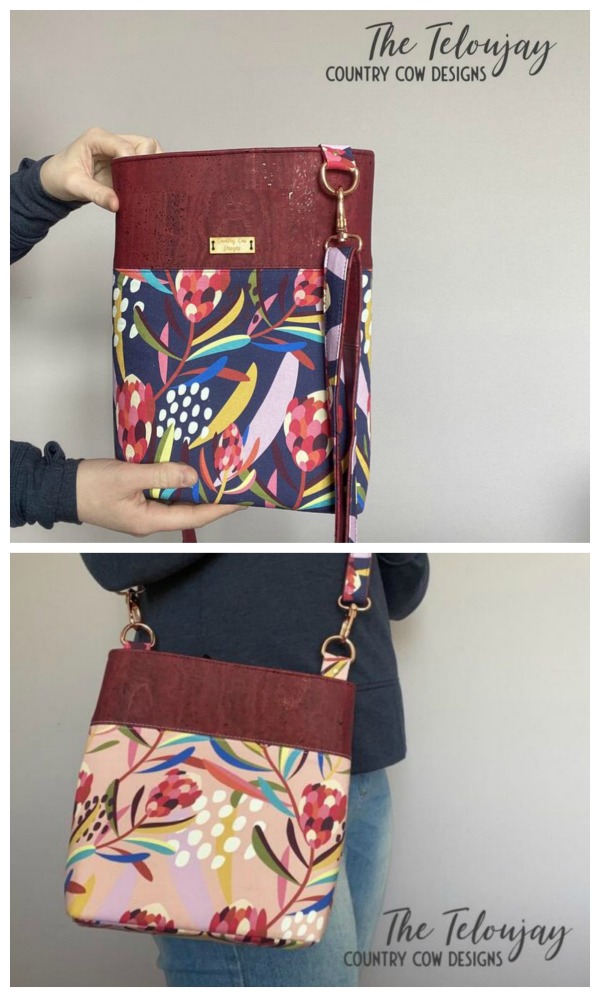 The Teloujay Crossbody Bag sewing pattern with video