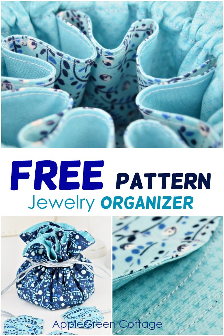 Drawstring Jewelry Pouch FREE sewing pattern - Sew Modern Bags