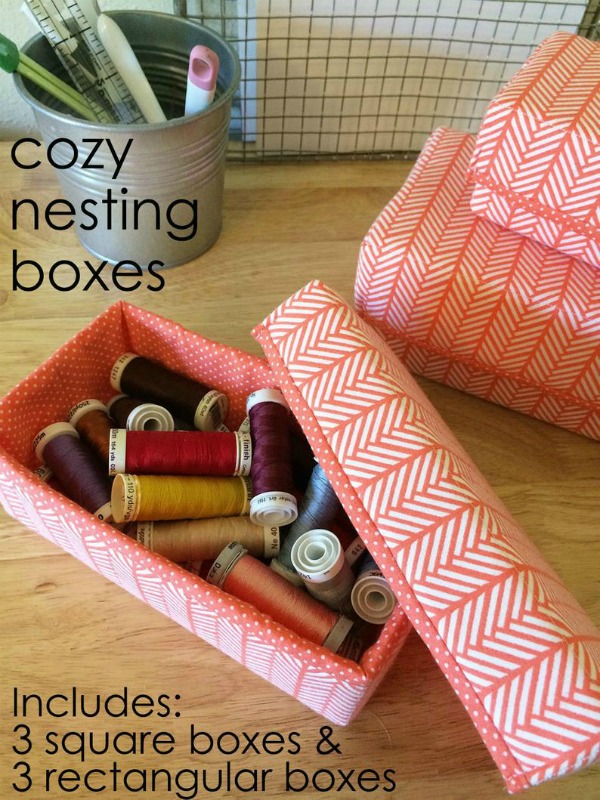 Sewing pattern for Cozy Nesting Boxes