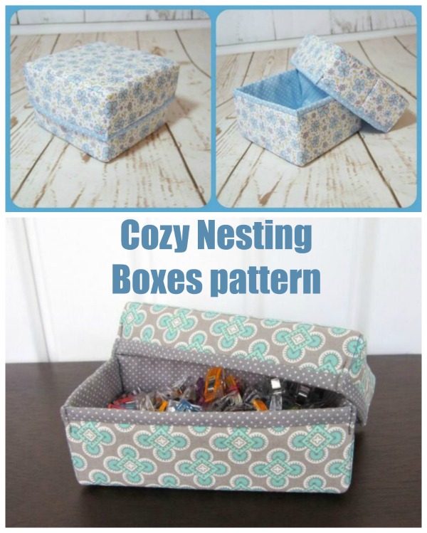 Sewing pattern for Cozy Nesting Boxes