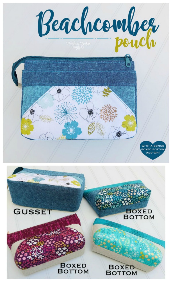 Beachcomber Pouch (2 styles) sewing pattern - Sew Modern Bags