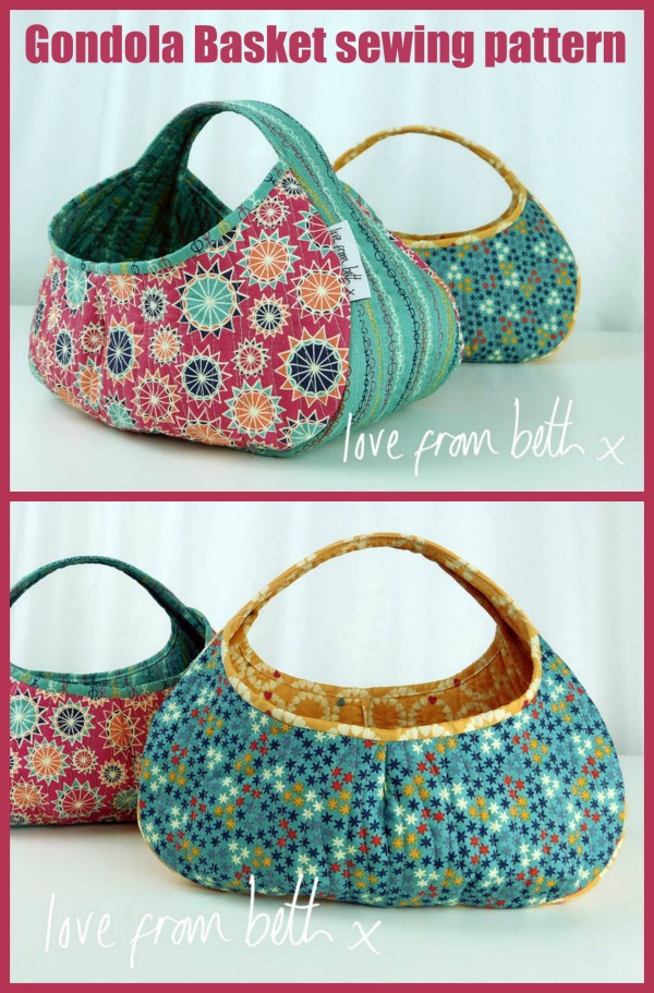 Gondola Basket sewing pattern