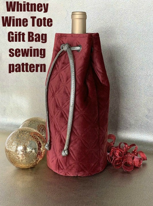 Whitney Wine Tote Gift Bag sewing pattern