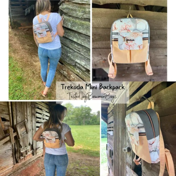 Trekoda Mini Backpack sewing pattern (with video)