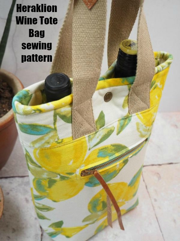 Heraklion Wine Tote Bag sewing pattern