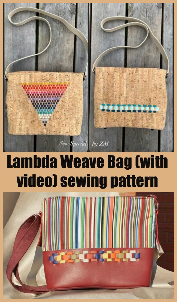 Lambda Weave Bag (with video) sewing pattern