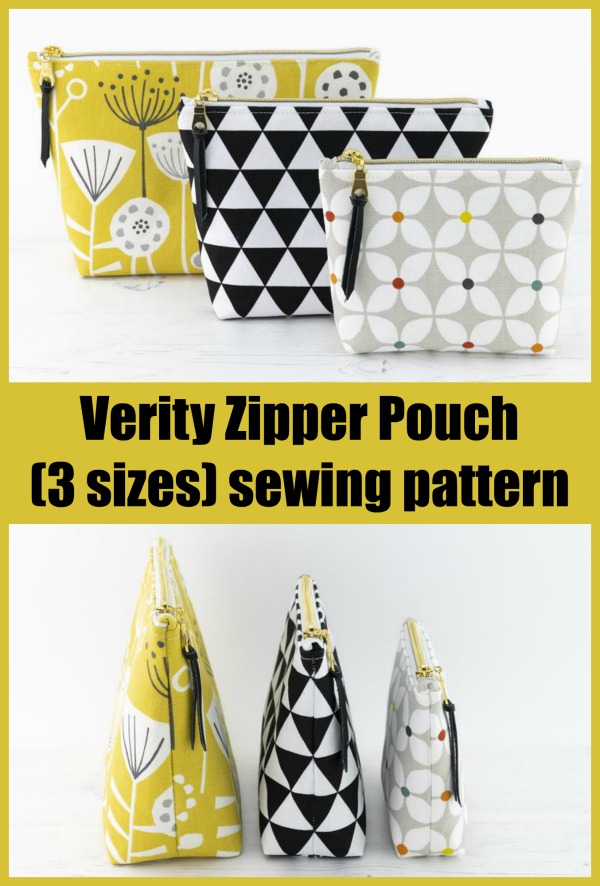 Verity Zipper Pouch (3 sizes) sewing pattern