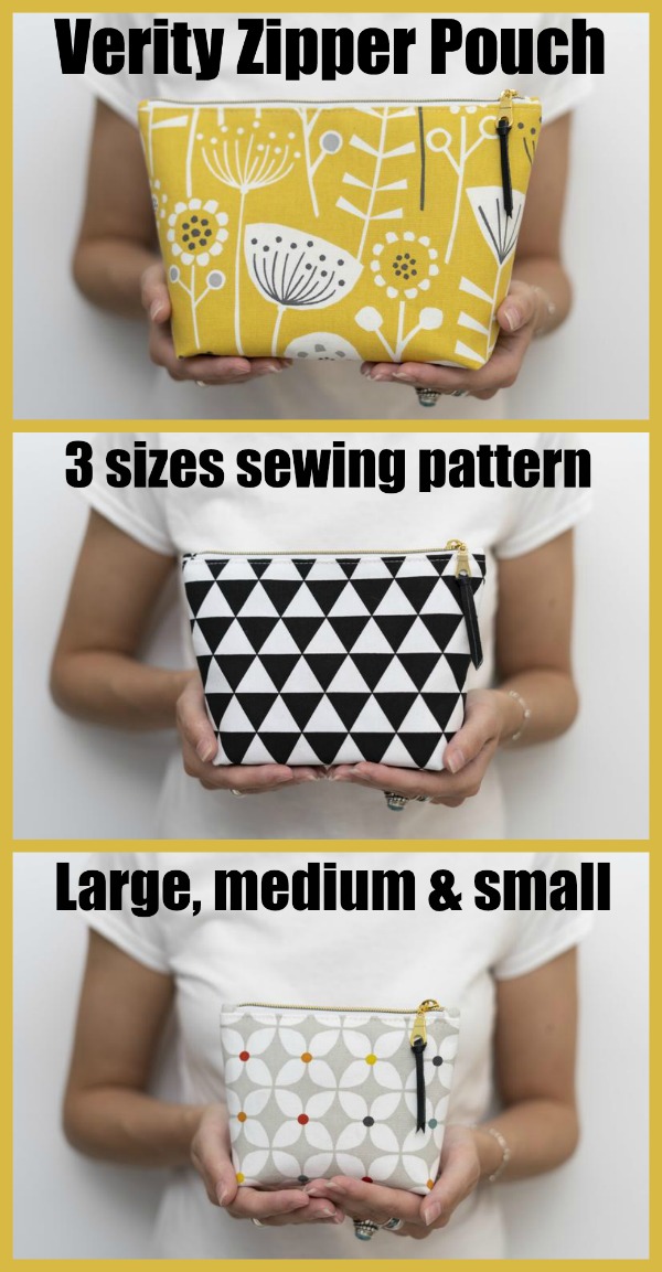 Pleated Zipper Pouches FREE sewing pattern (in 3 sizes) with video - Sew  Modern Bags