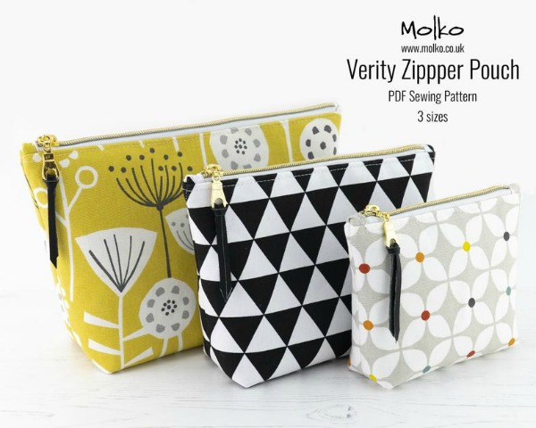 Verity Zipper Pouch (3 sizes) sewing pattern