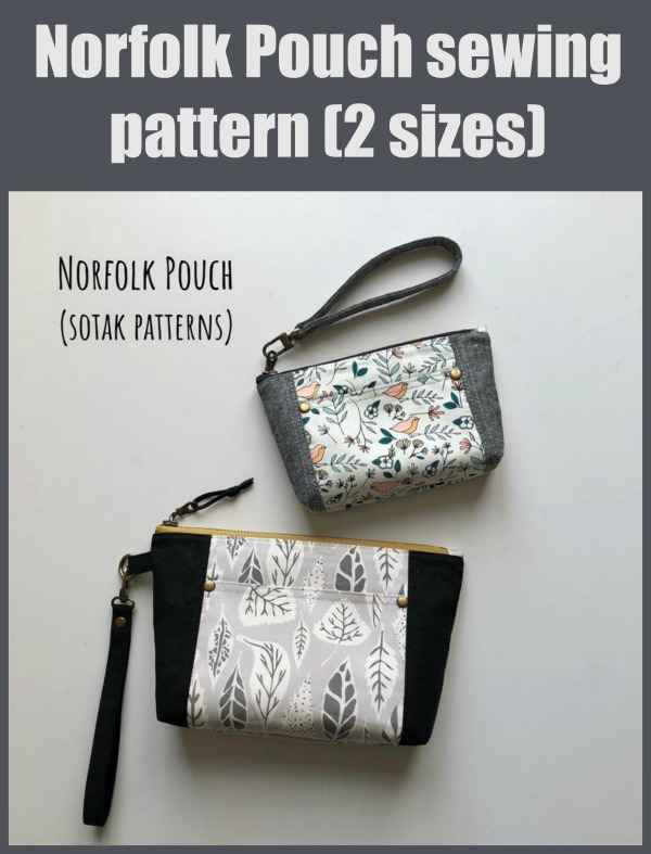 Norfolk Pouch sewing pattern (2 sizes)