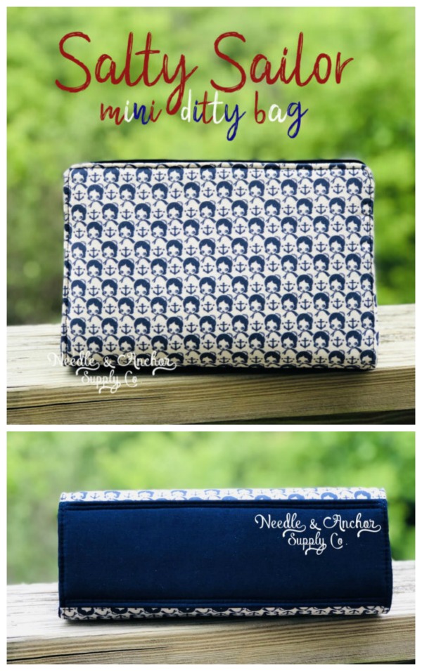 Salty Sailor Mini Ditty Bag FREE sewing pattern