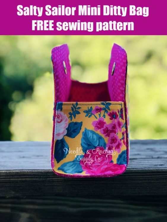 Salty Sailor Mini Ditty Bag FREE sewing pattern