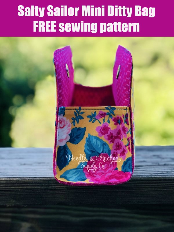 Salty Sailor Mini Ditty Bag FREE sewing pattern - Sew Modern Bags