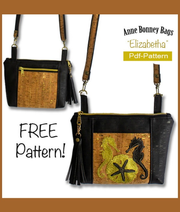 FREE sewing pattern with video for the Elizabetha Crossbody Purse