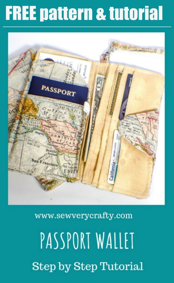 FREE DIY Passport Wallet sewing pattern