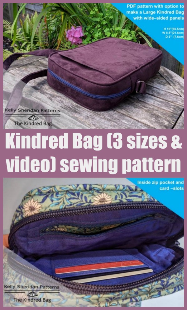 Kindred Bag (3 sizes & video) sewing pattern