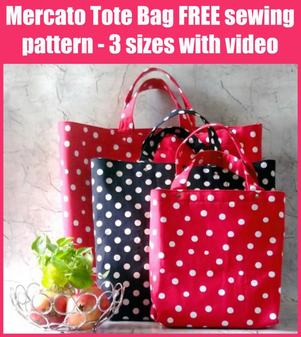 Fold and Go Market Bag FREE sewing pattern & tutorial - Sew Modern Bags