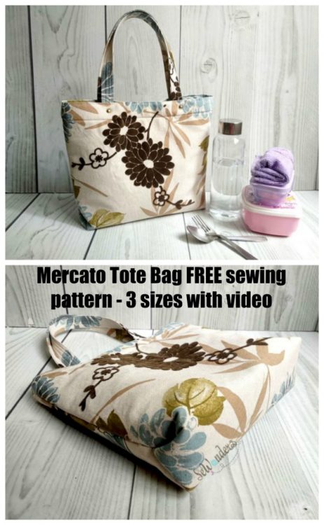 Mercato Tote Bag FREE sewing pattern - 3 sizes with video - Sew Modern Bags