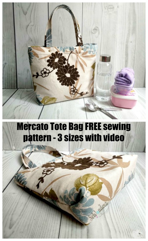 Mercato Tote Bag FREE sewing pattern