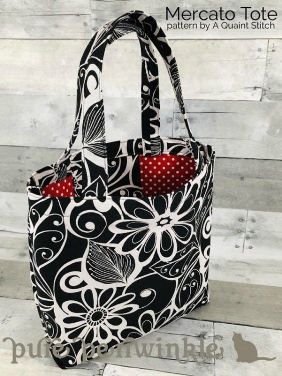 Mercato Tote Bag FREE sewing pattern - 3 sizes with video - Sew Modern Bags