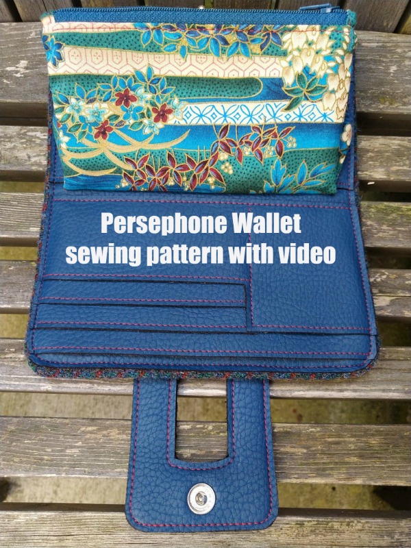 Persephone Wallet sewing pattern with video