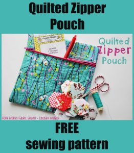 Quilted Zipper Pouch Free Sewing Pattern - Sew Modern Bags